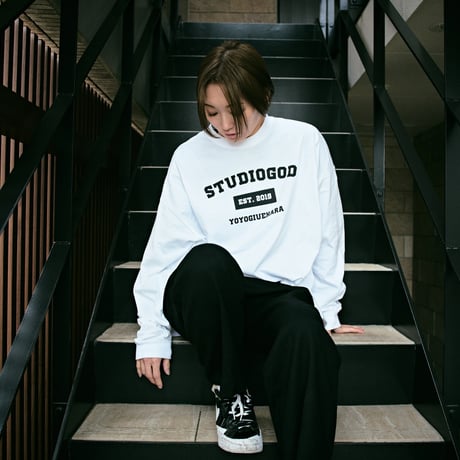 studioGOD オリジナルロングTシャツ／WHITE