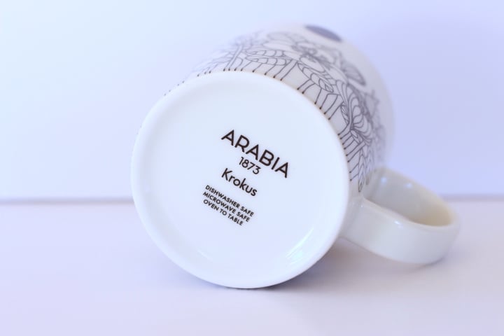 新品アラビアARABIAクロッカス マグカップ　300ml プレート　19㎝ アラビア（ARABIA） クロッカス マグ300mlブラック | Koekje