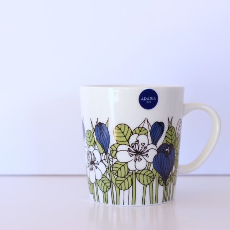 M 新品 ARABIA アラビア クロッカス マグカップ＆ プレート ARABIA./アラビア クロッカス マグ 0.5L ブラック | Linnel Home