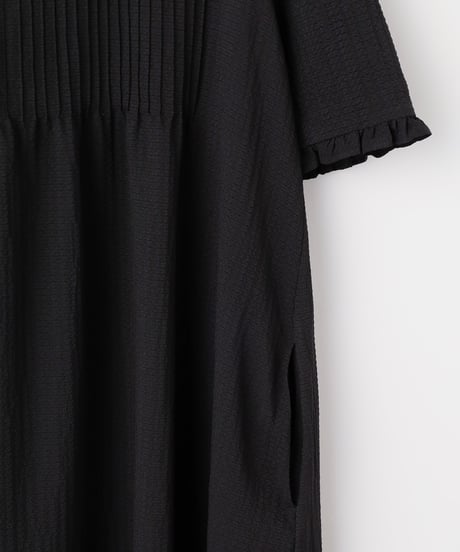 Pintucked Black Dress 2913-706
