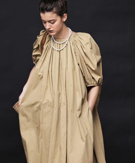 2913-700 Big Puff Sleve Dress ● Special Price  ¥22,000