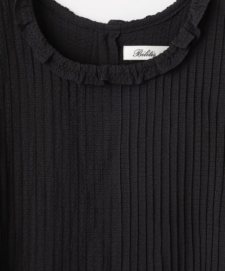 Pintucked Black Dress 2913-706
