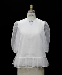 Dot Tulle Blouse(2911-901) ●Special Price ¥14,300