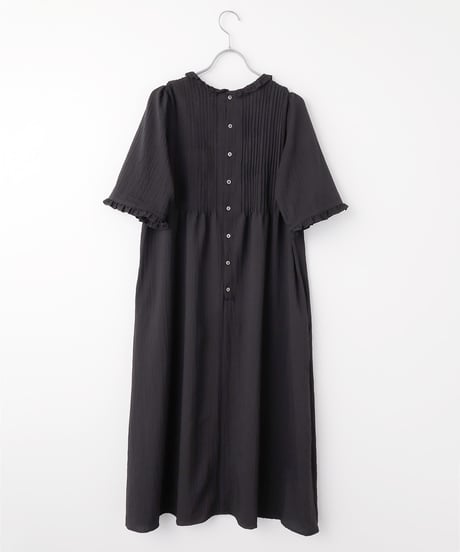 Pintucked Black Dress 2913-706