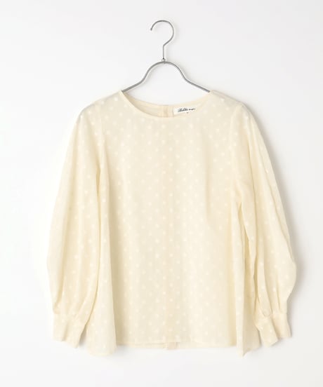 Dot Jaquard Blouse(2911-914) ● Special  Price ¥14,300