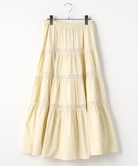 Lace Inserted Skirt 2912-910 ¥39,600