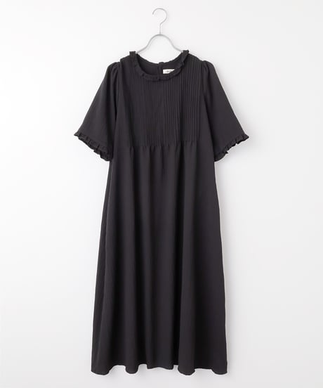 Pintucked Black Dress 2913-706