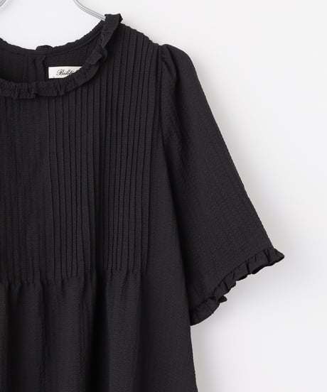Pintucked Black Dress 2913-706