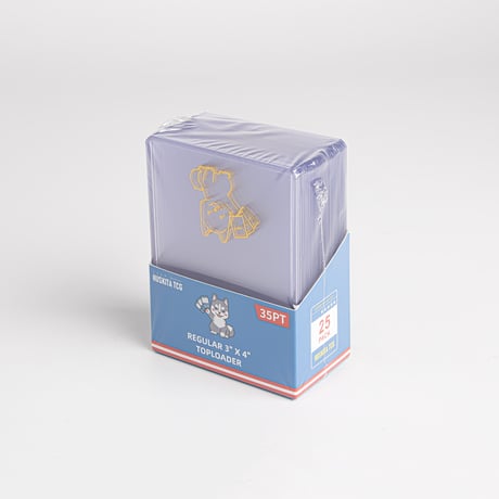 【Huskita TCGオリジナル】金箔ロゴ入りトップローダー 25枚入り 3" X 4"