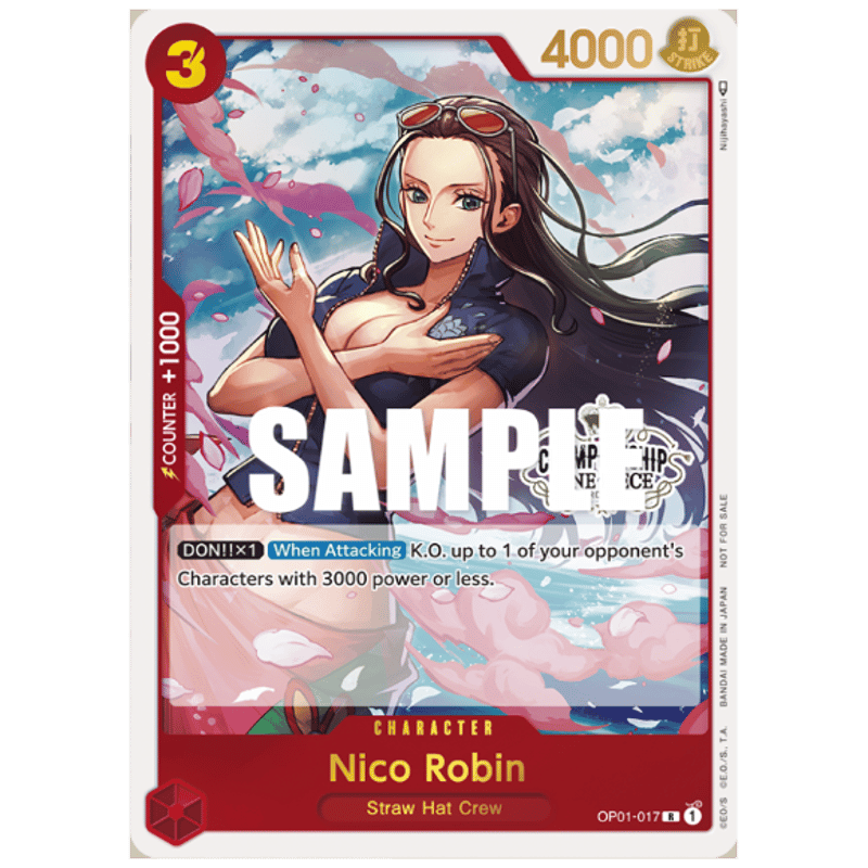 ワンピースカード】Nico Robin OP01-017 Championshipプロモ |