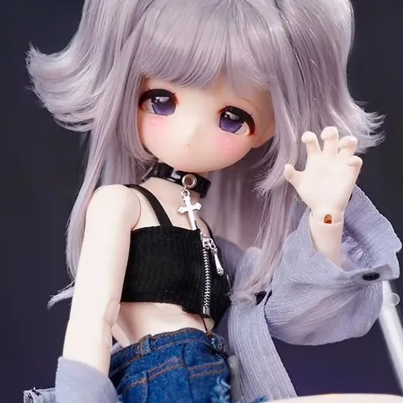 kimdoll 桃碎碎 半目 1/4スケール ドールヘッド 頭囲22cm［PVC製］ | 