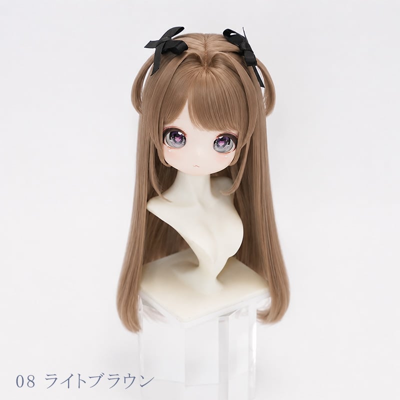 8.5-9.5inch】ソフト耐熱ファイバー ドールウィッグ トーストにゃん