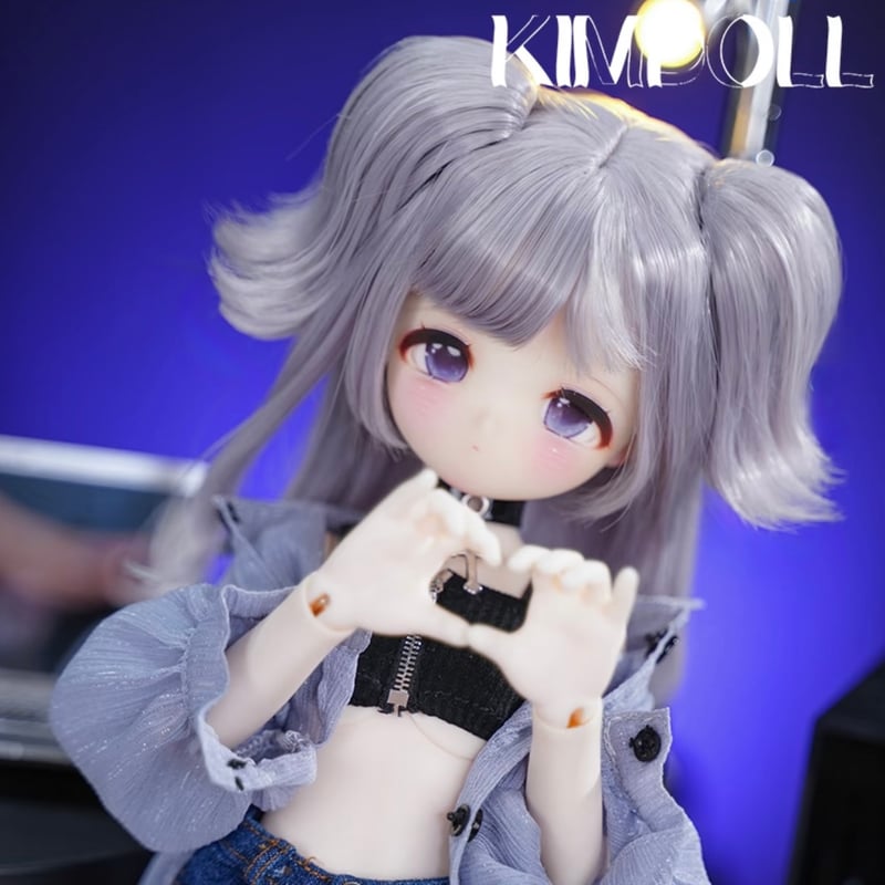 kimdoll 桃碎碎 半目 1/4スケール ドールヘッド 頭囲22cm［PVC製］ | 