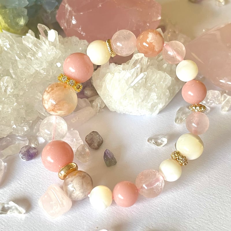 桜瑪瑙 ローズクォーツ ピンクオパール 「ぬくもりの春