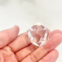 水晶 20面体カット(巾着付き)