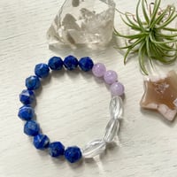 ブレスレット　ラピスラズリ・ラベンダーアメジスト・水晶