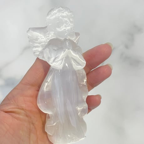 セレナイト彫刻　天使A