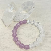 ブレスレット　クンツァイト・ヒマラヤ産アイスクォーツ・水晶
