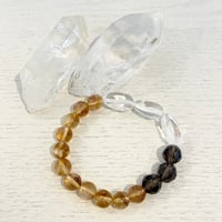 ブレスレット　ブランデーファントムシトリン・水晶・スモーキークォーツ