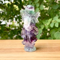 フローライト彫刻　天使A