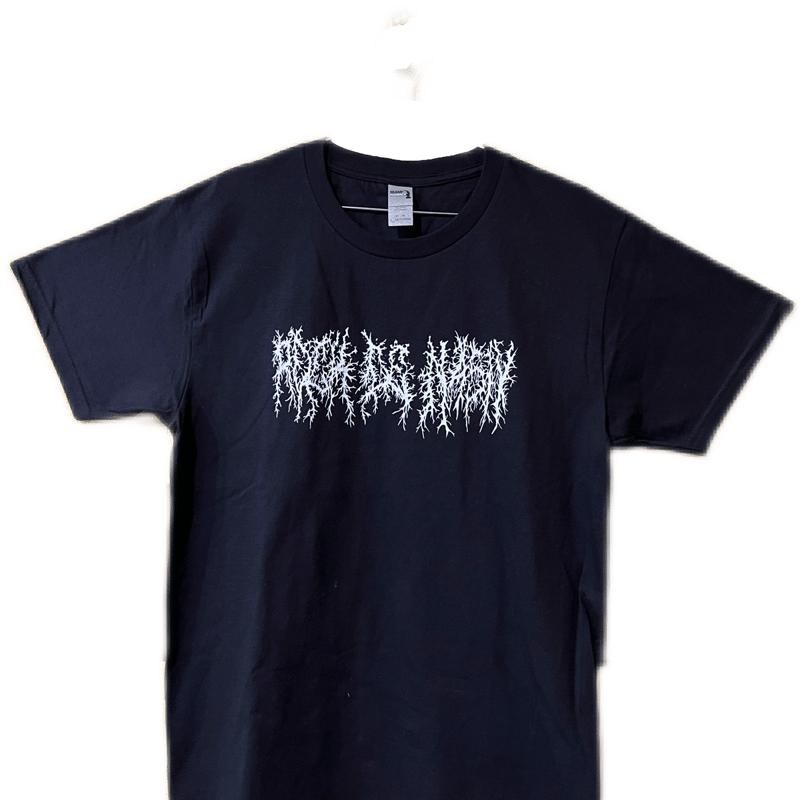 デスメタルロゴTシャツ(黒×白) | Rock de nasiy's Online Shop