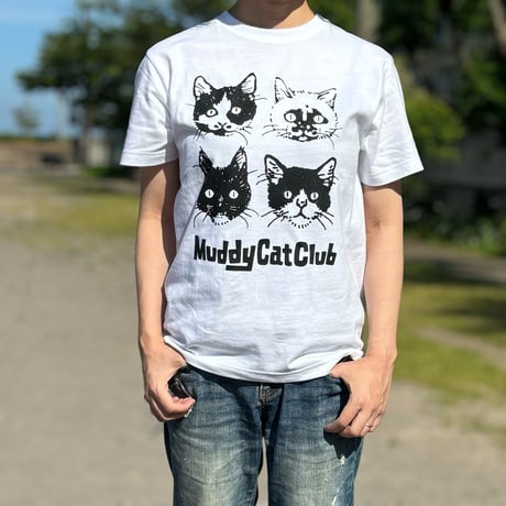 Muddy Cat Club Tシャツ 黒/夜目