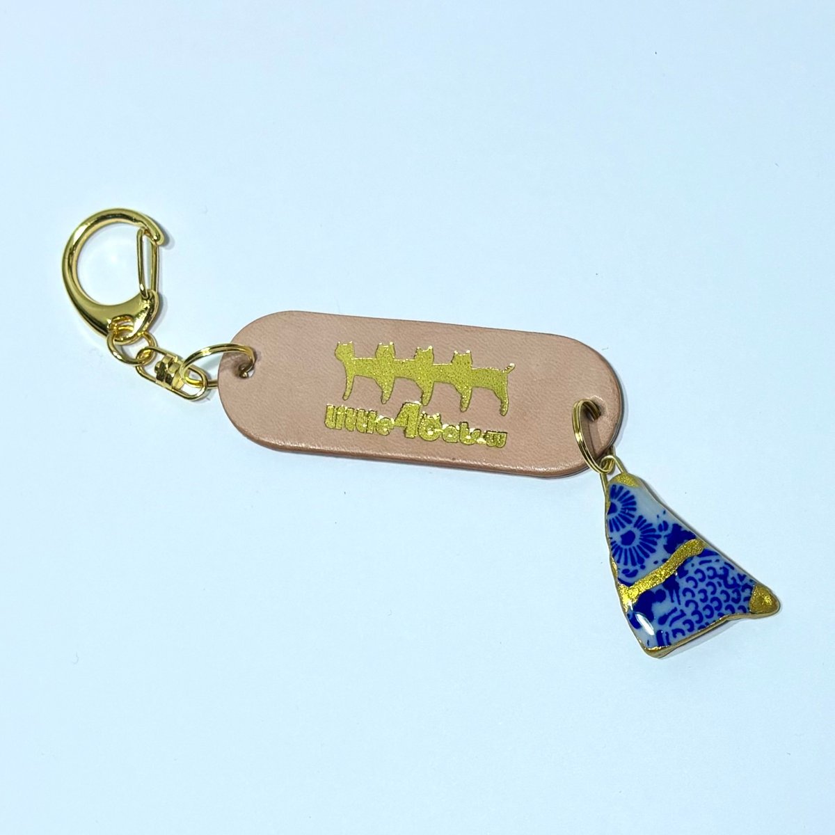 Little 4cats_w 金継ぎキーホルダー | 泥猫倶楽部