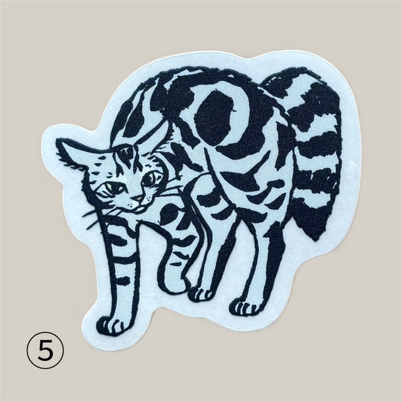 喫茶こぐまや やんのか猫ステッカー | 泥猫倶楽部