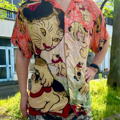カヤ 浮世絵メンズシャツ 猫