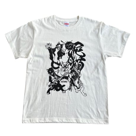 イシデ電 泥猫Tシャツ 白
