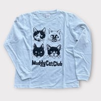 Muddy Cat Club ロングスリーブTシャツ 白
