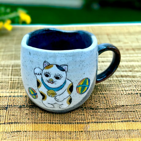 九谷焼 招き猫マグカップ