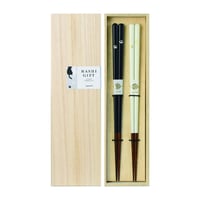 招き猫足　桐箱入箸2膳セット