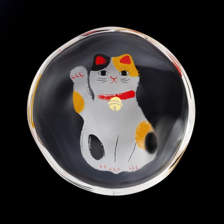 めでたmono 招き猫豆皿 ミケ