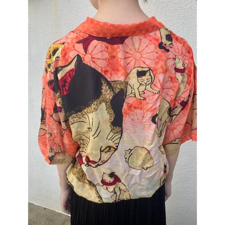 カヤ 浮世絵メンズシャツ 猫