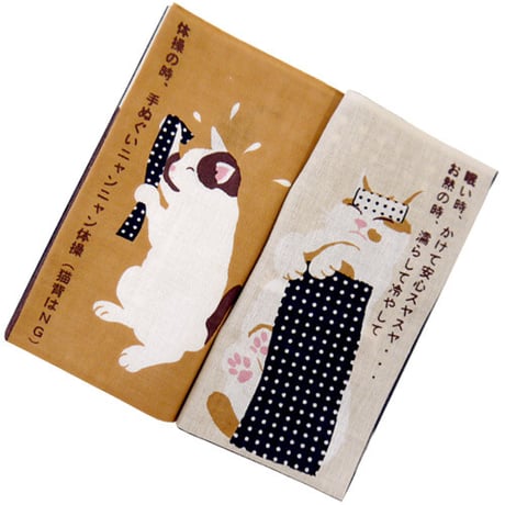 濱文様 てぬぐい本 てぬぐい活用猫
