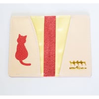 Little 4cats_w 革製名刺入れ 赤
