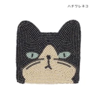 ビーズコースター ハチワレ / トラネコ