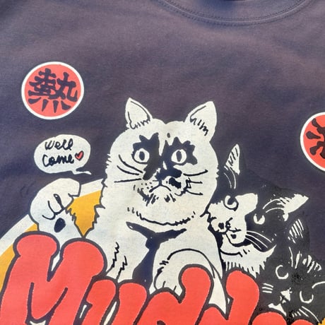 Rockin'Jelly Bean × Muddy Cat イラストTシャツ スミクロ