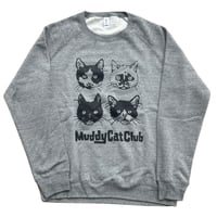 Muddy Cat Club クルーネック裏起毛スウェット ヘザーグレー