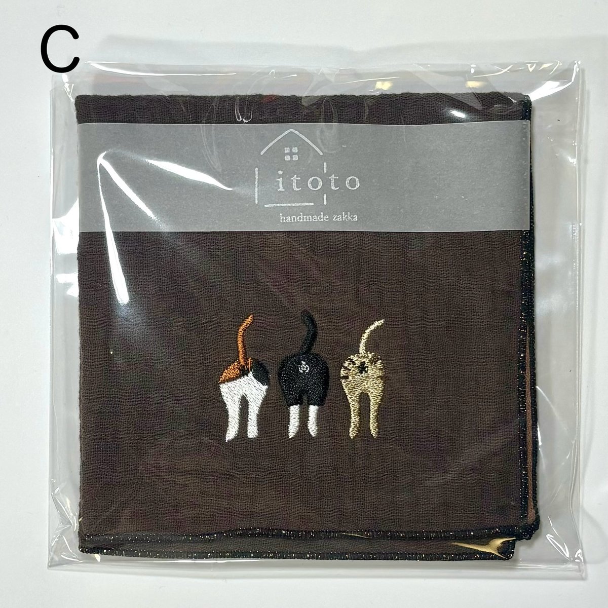 【オーダー品】　トートバッグ　ガーゼハンカチ 名古屋ハンカチ 小倉トースト 刺繍入りガーゼハンカチ