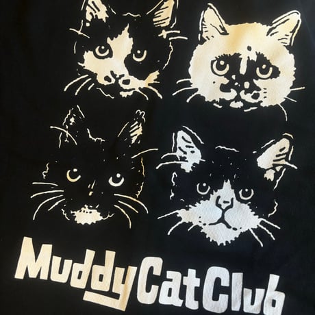 Muddy Cat Club ジップアップパーカー 黒/夜目