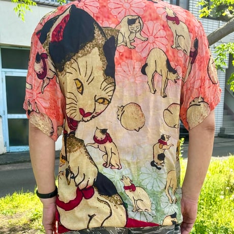 カヤ 浮世絵メンズシャツ 猫