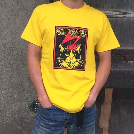 CfL Tシャツ CAT BRAINS  イエロー