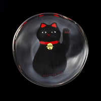 めでたmono 招き猫豆皿 黒