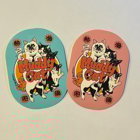 Rockin'Jelly Bean × Muddy Cat ステッカー