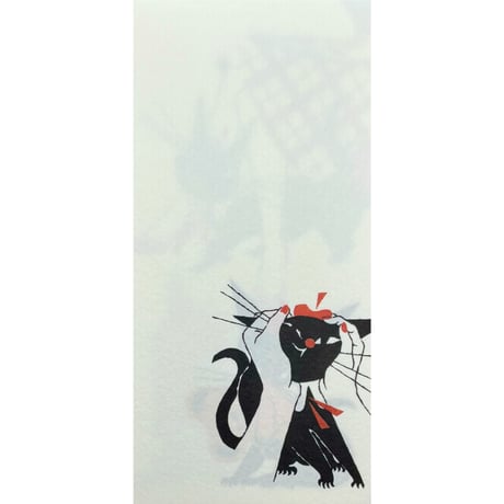 黒ねこ意匠　一筆箋　A
