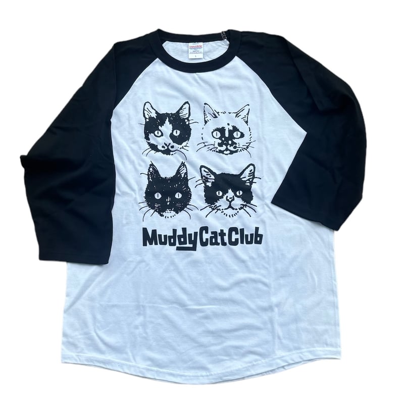 Muddy Cat Club 7分袖ラグランTシャツ | 泥猫倶楽部