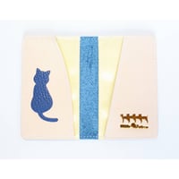 Little 4cats_w 革製名刺入れ 紺