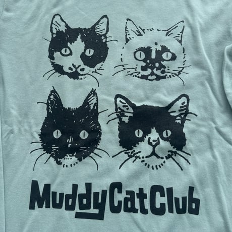 Muddy Cat Club ロングスリーブTシャツ スモーキーグリーン